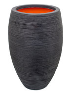 Capi Tutch Rib NL vaas elegant deluxe zwart 56 cm